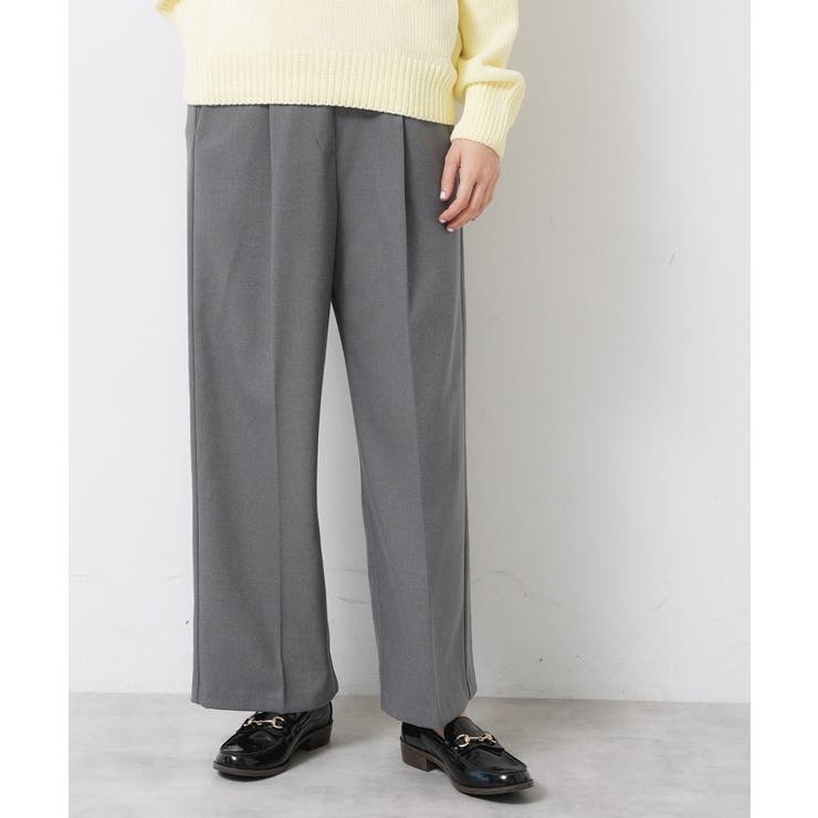 【洗える】裏起毛セミワイドツイルパンツ | Dessin | 詳細画像9 