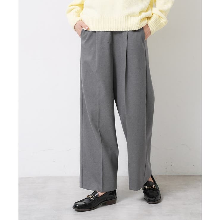 【洗える】裏起毛セミワイドツイルパンツ | Dessin | 詳細画像10 