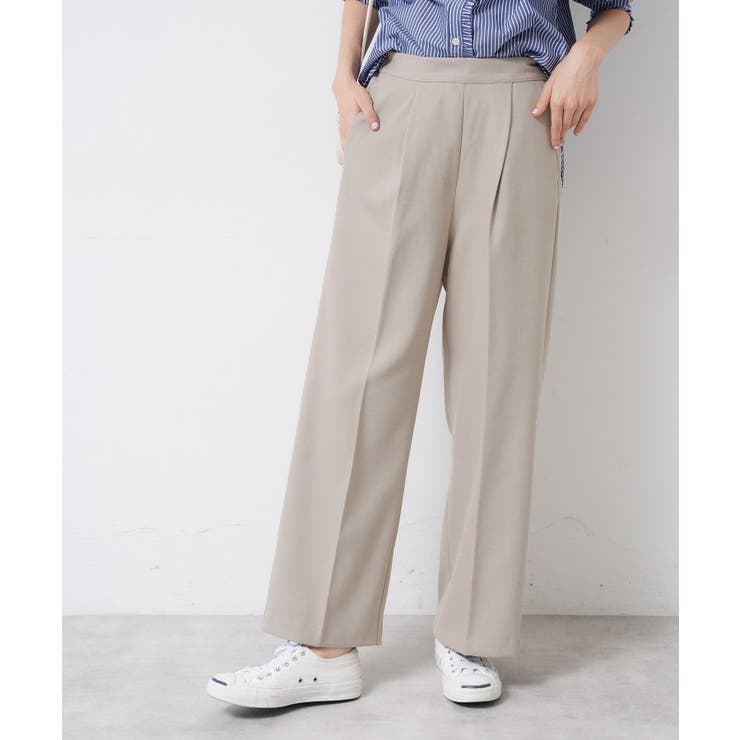 【洗える】裏起毛セミワイドツイルパンツ | Dessin | 詳細画像5 