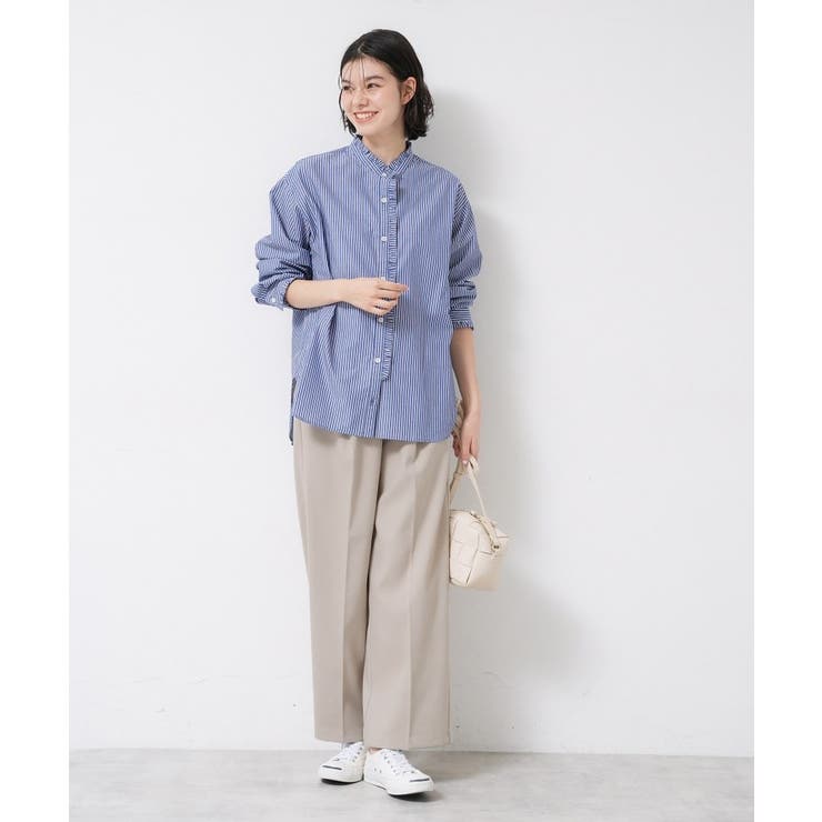 【洗える】裏起毛セミワイドツイルパンツ | Dessin | 詳細画像6 