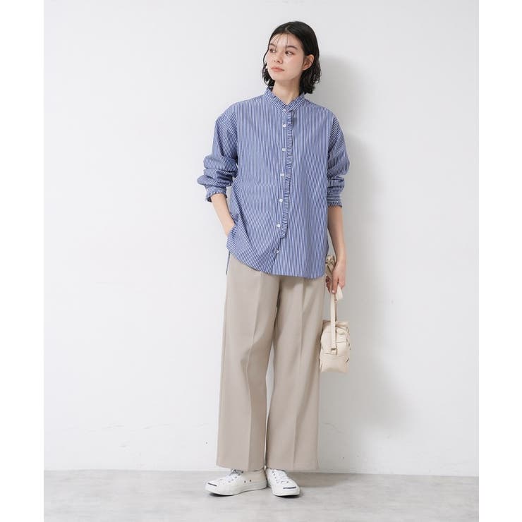 【洗える】裏起毛セミワイドツイルパンツ | Dessin | 詳細画像7 