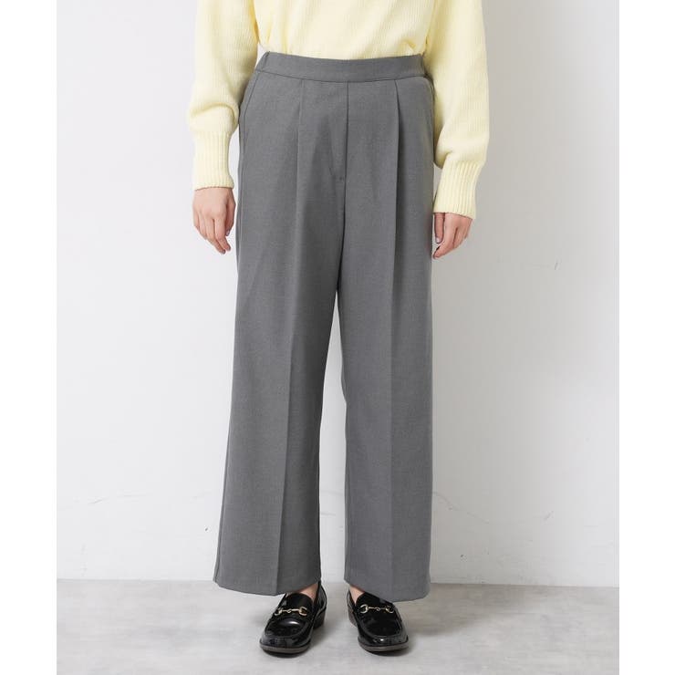 【洗える】裏起毛セミワイドツイルパンツ | Dessin | 詳細画像13 