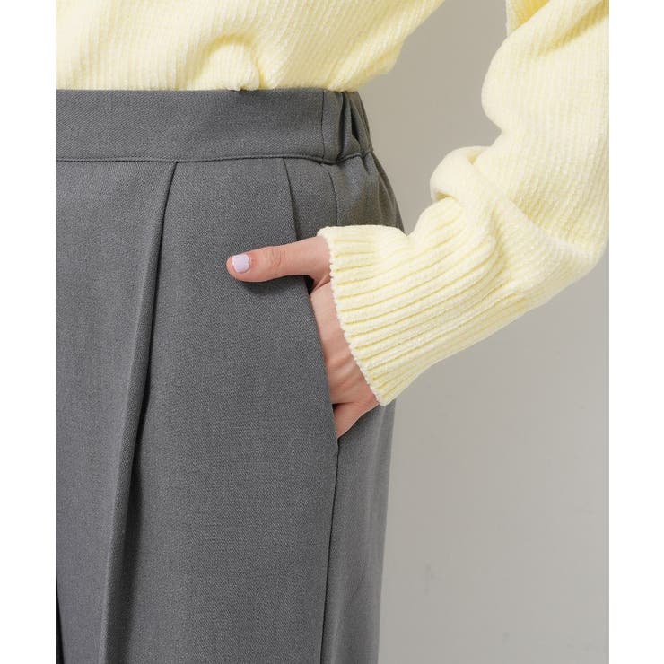 【洗える】裏起毛セミワイドツイルパンツ | Dessin | 詳細画像18 