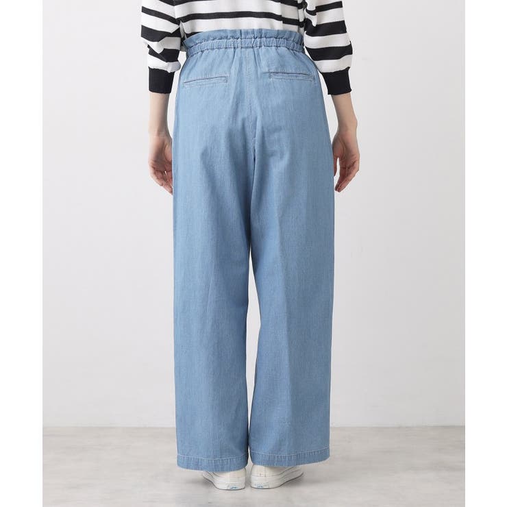 【洗える】綿麻ドロストライトデニムパンツ | Dessin | 詳細画像11 