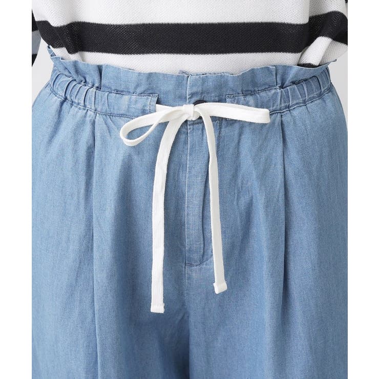 【洗える】綿麻ドロストライトデニムパンツ | Dessin | 詳細画像12 