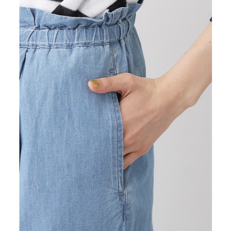 【洗える】綿麻ドロストライトデニムパンツ | Dessin | 詳細画像13 