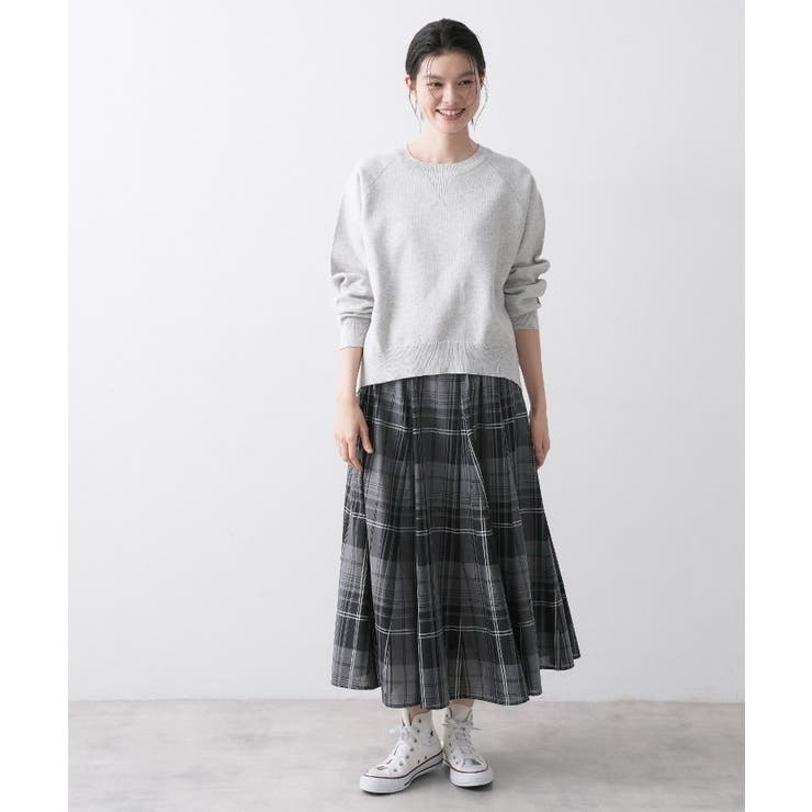 【ウエストゴム/洗える】映えチェック柄スカート | Dessin | 詳細画像7 