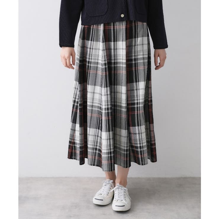 【ウエストゴム/洗える】映えチェック柄スカート | Dessin | 詳細画像12 