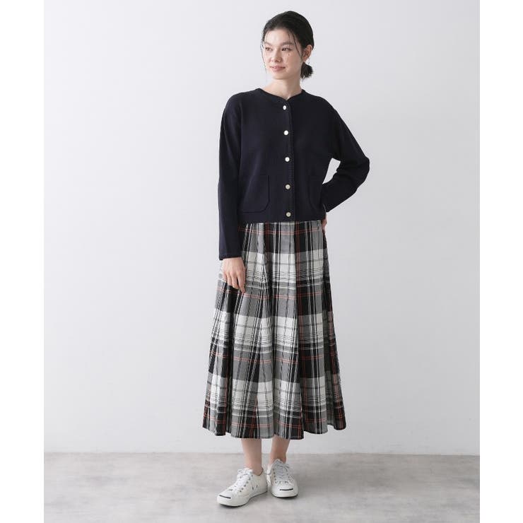 【ウエストゴム/洗える】映えチェック柄スカート | Dessin | 詳細画像14 