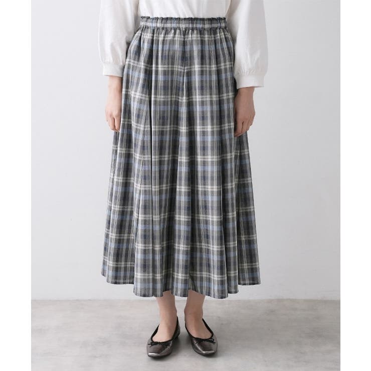 【ウエストゴム/洗える】映えチェック柄スカート | Dessin | 詳細画像16 