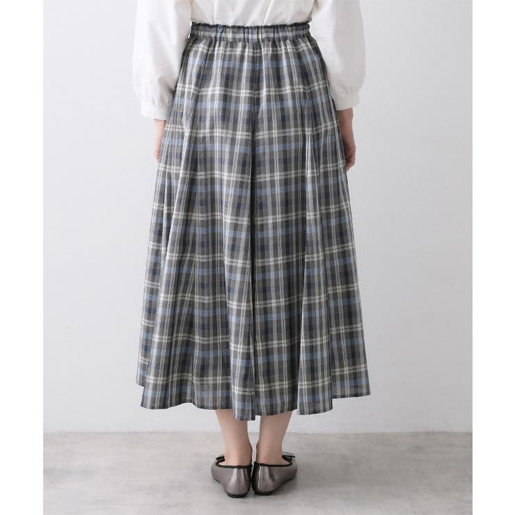 【ウエストゴム/洗える】映えチェック柄スカート | Dessin | 詳細画像18 