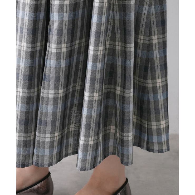 【ウエストゴム/洗える】映えチェック柄スカート | Dessin | 詳細画像21 