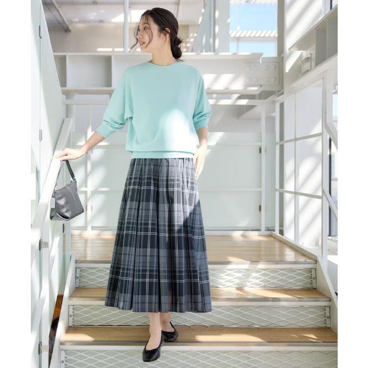 【ウエストゴム/洗える】映えチェック柄スカート | Dessin | 詳細画像10 