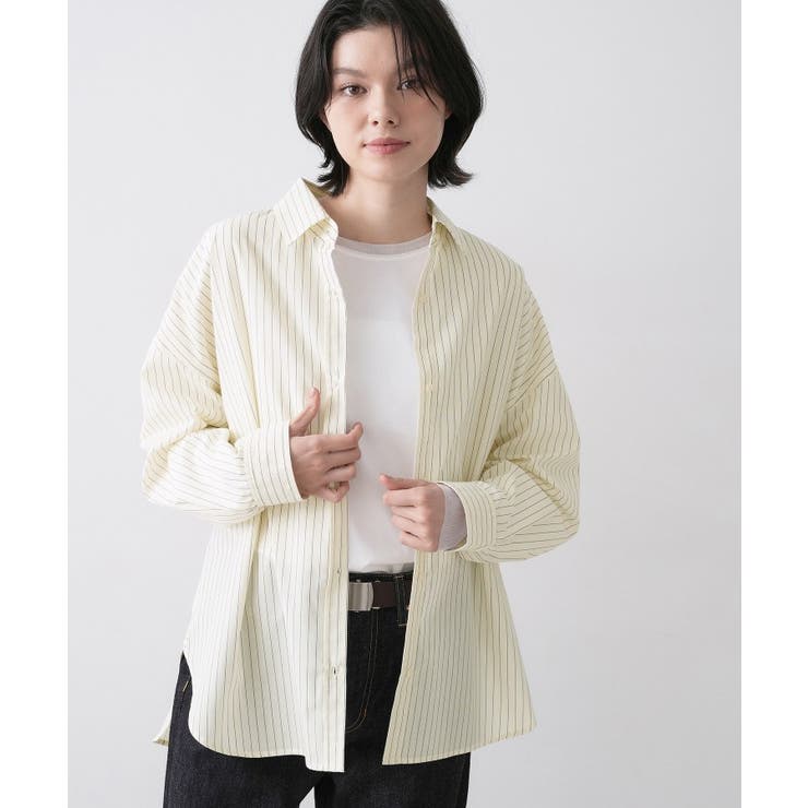 【洗える】バックボタンオーバーシャツ | Dessin | 詳細画像5 