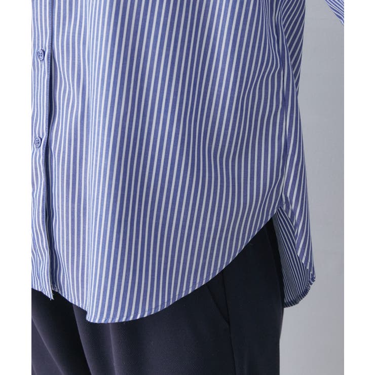 【洗える】バルーンスリーブバンドカラーシャツ | Dessin | 詳細画像20 