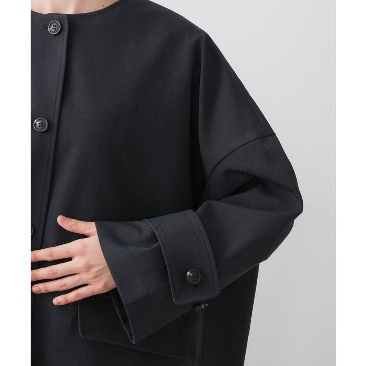 【花粉ガード/撥水加工/洗える】クルーネックスプリングコート | Dessin | 詳細画像22 