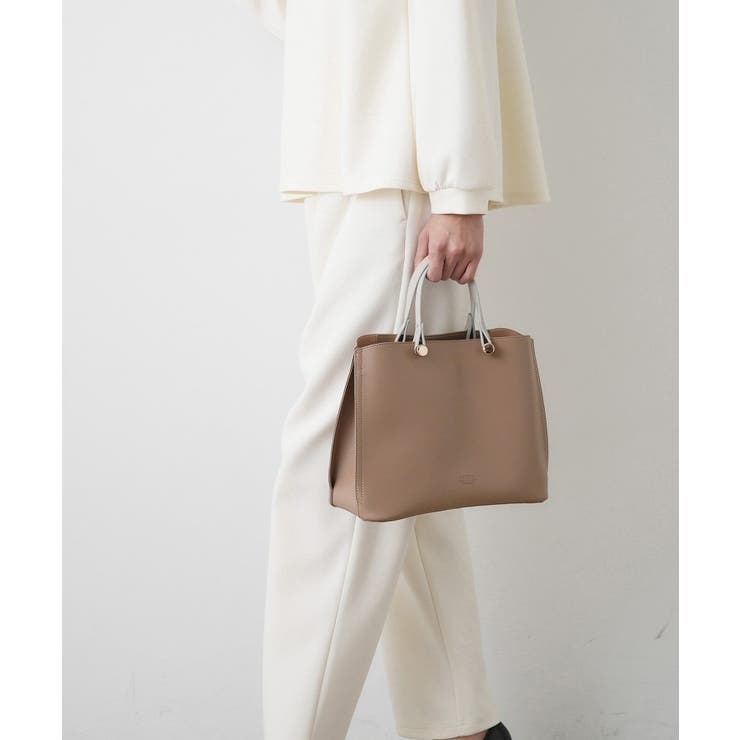 モカブラウン(542) | 【2WAY】3ポケットハンドバッグ | Dessin