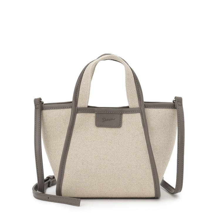 【軽量/2WAY】パイピングコットンリネンミニバッグ | Dessin | 詳細画像9 