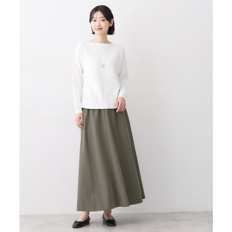 【ウエストゴム/洗える】フィブリルソフトAラインスカート | Dessin | 詳細画像7 