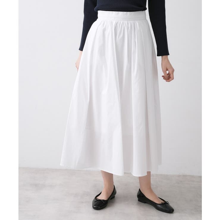 【洗える】タックギャザーフレアスカート | Dessin | 詳細画像1 