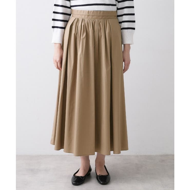 【洗える】タックギャザーフレアスカート | Dessin | 詳細画像13 