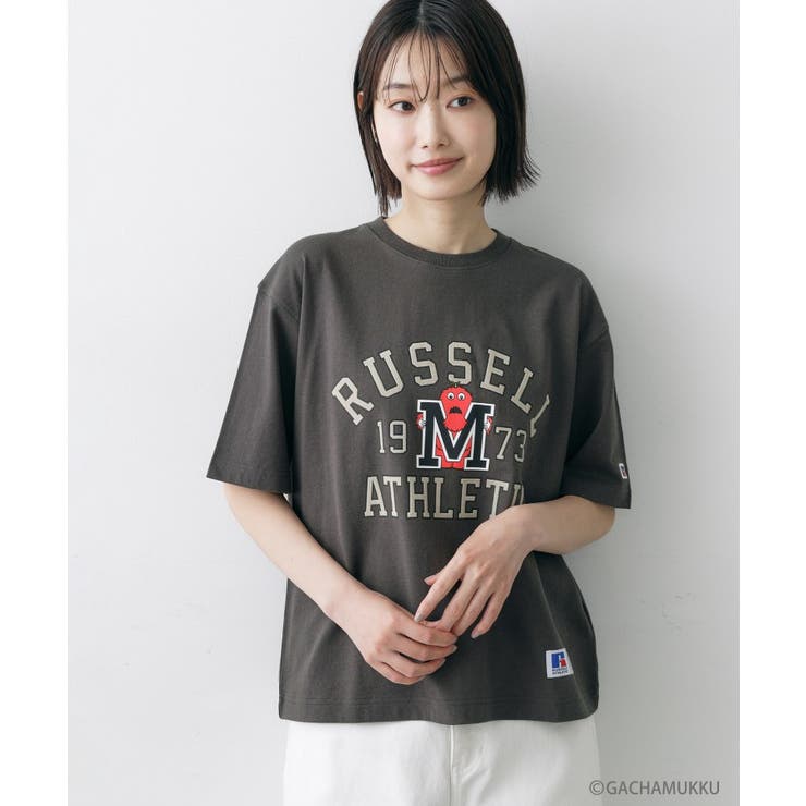 チャコールグレー(614) | ガチャピン・ムック コラボTシャツ | Dessin
