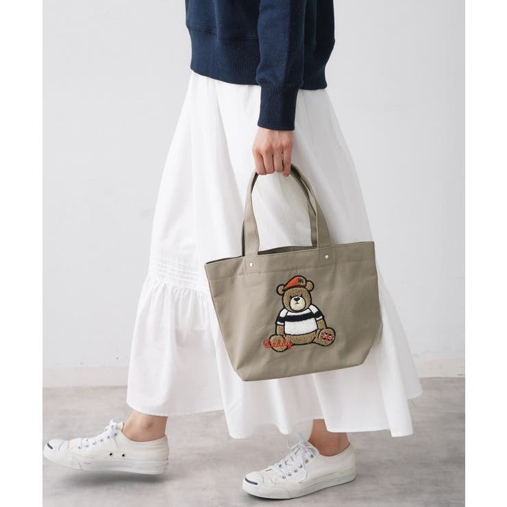 ベージュ(052) | Deddyさがら刺繍トートバッグ | Dessin