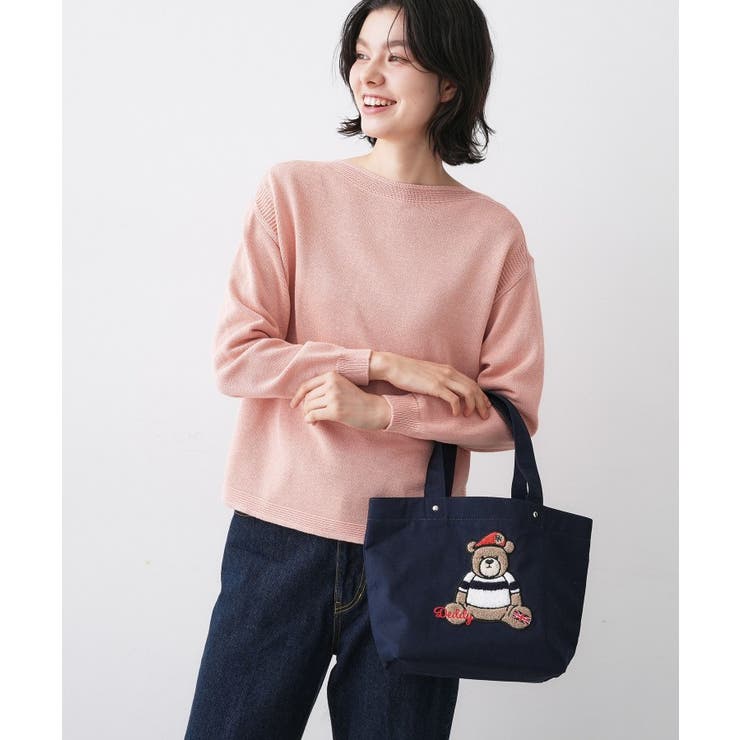 ネイビー(094) | Deddyさがら刺繍トートバッグ | Dessin