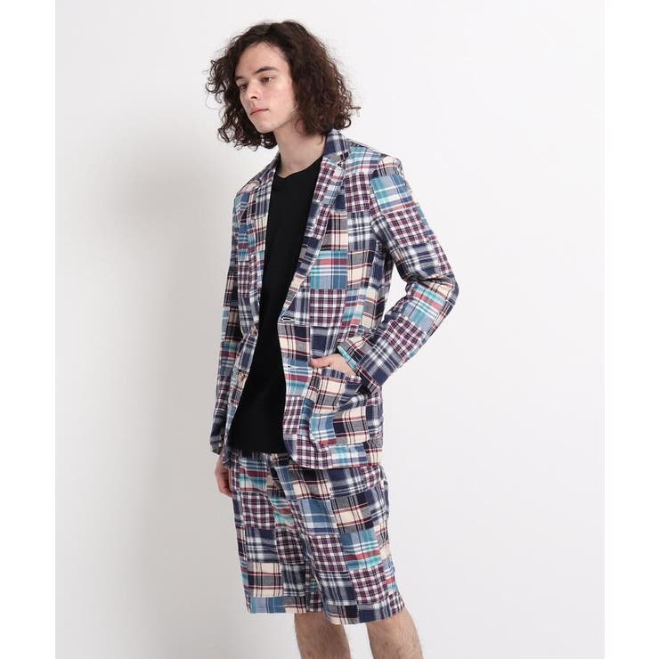 パッチワークマドラスジャケット 品番 Wrdw Dessin デッサン のメンズファッション通販 Shoplist ショップリスト