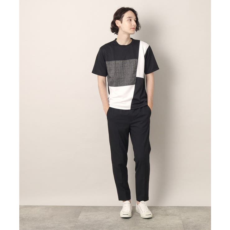 ツイード切替ブロックTシャツ | Dessin | 詳細画像6