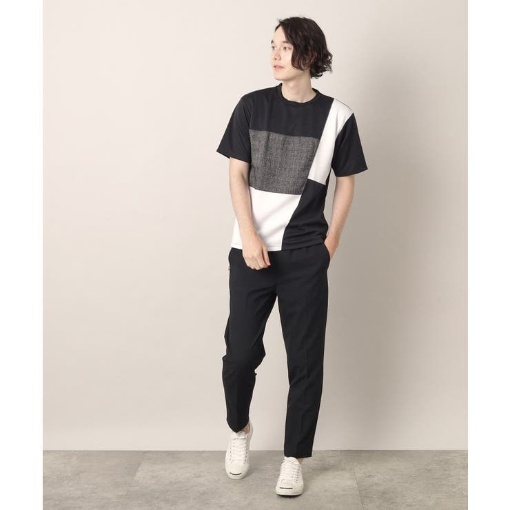 ツイード切替ブロックTシャツ | Dessin | 詳細画像7