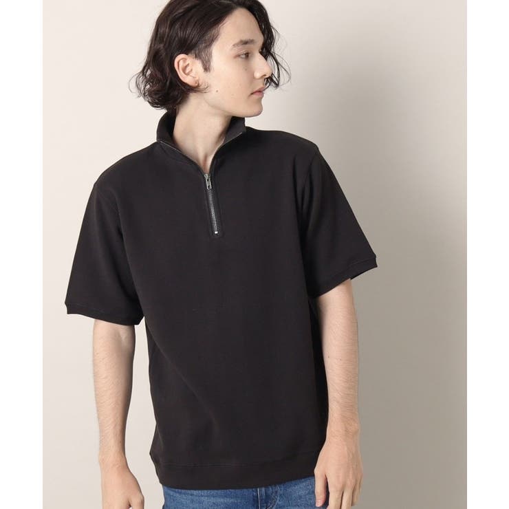 ブラック(019) | ハーフジップカットソー | Dessin