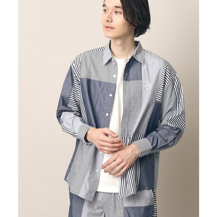 パパス Tシャツ メンズLパッチワーク
