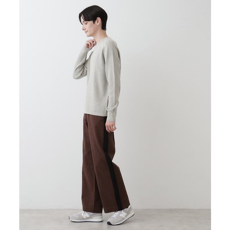 【洗える】コットンカシミヤワッフルプルオーバー | Dessin | 詳細画像7 
