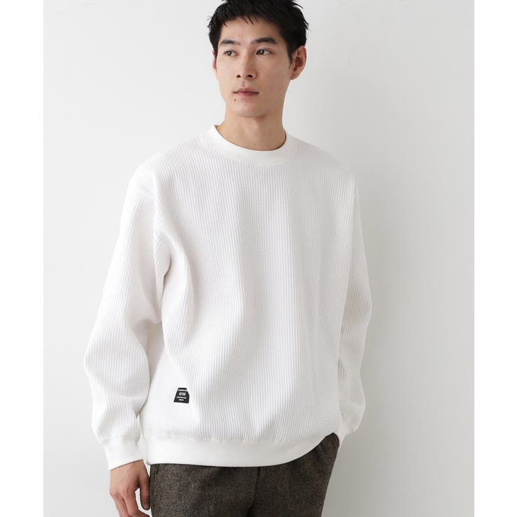 【洗える】ソロテックスワッフルクルーネック | Dessin | 詳細画像1 