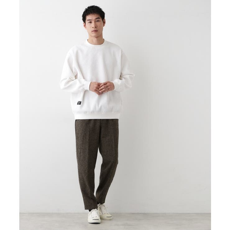 【洗える】ソロテックスワッフルクルーネック | Dessin | 詳細画像3 