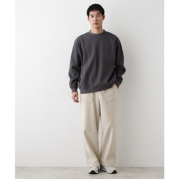 【洗える】ソロテックスワッフルクルーネック | Dessin | 詳細画像11 