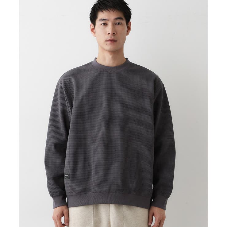 【洗える】ソロテックスワッフルクルーネック | Dessin | 詳細画像13 
