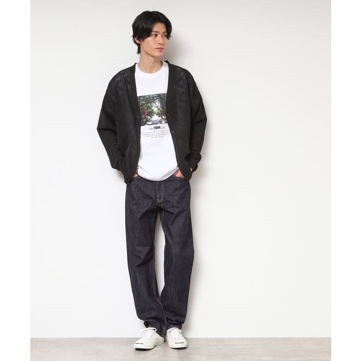 【UV・洗える】透け柄ニットカーディガン | Dessin | 詳細画像3 