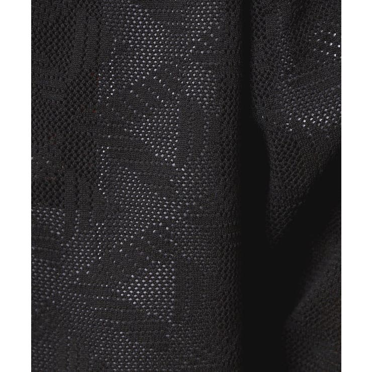 【UV・洗える】透け柄ニットカーディガン | Dessin | 詳細画像4 