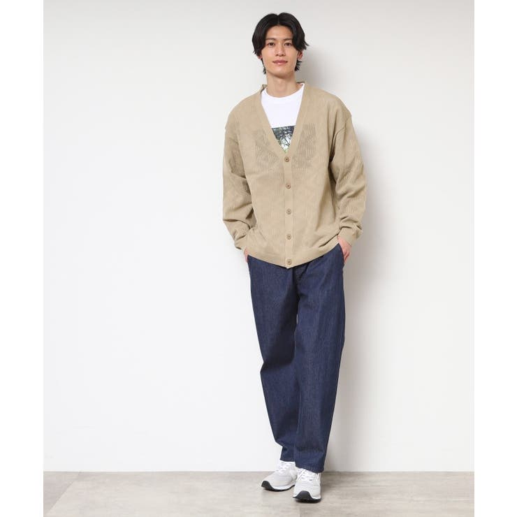 【UV・洗える】透け柄ニットカーディガン | Dessin | 詳細画像7 