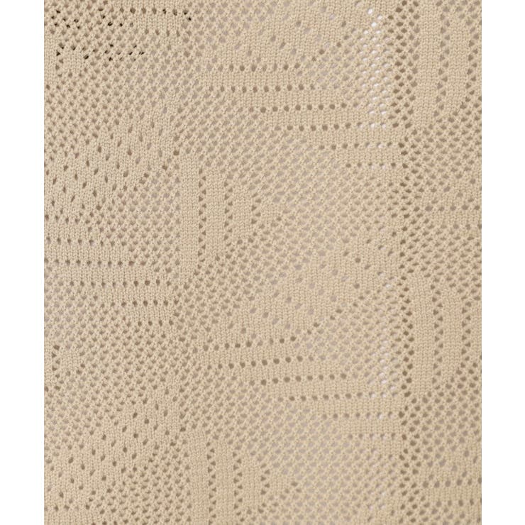 【UV・洗える】透け柄ニットカーディガン | Dessin | 詳細画像8 