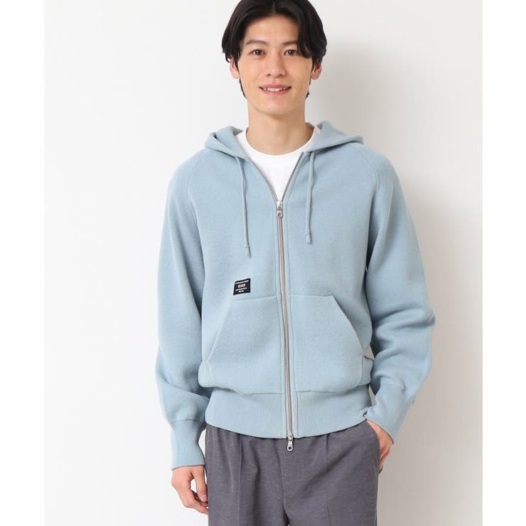 ブルー(091) | 【洗える】フーデッドジップパーカ | Dessin