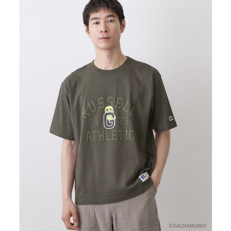 チャコールグレー(014) | ガチャピン・ムック コラボTシャツ | Dessin