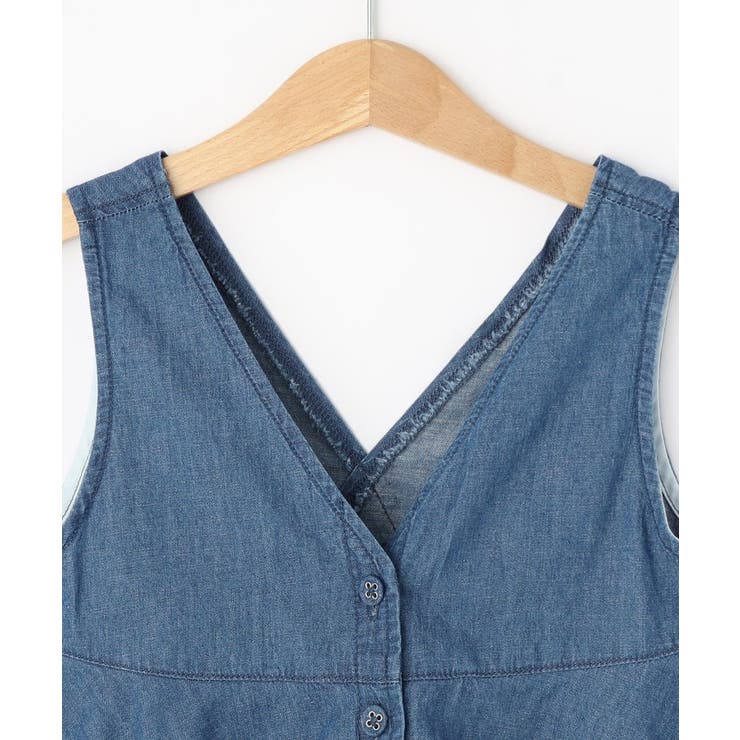 【リンクコーデ・洗える・セットアップ可能】ノースリーブブラウス | Dessin | 詳細画像3 