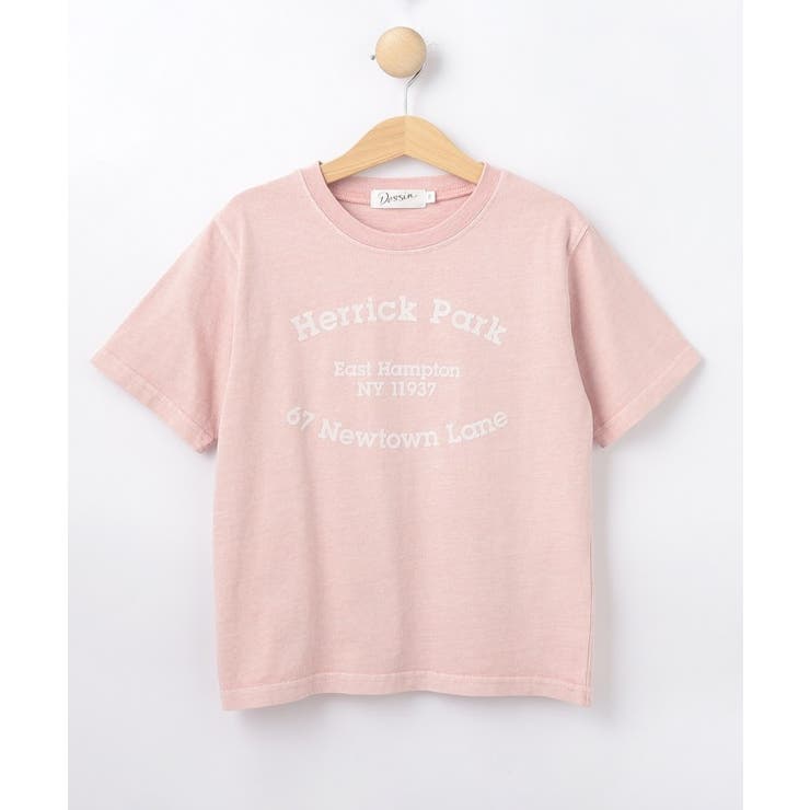 ピンク(071) | 【リンクコーデ可/洗える】ピグメント染め Tシャツ | Dessin