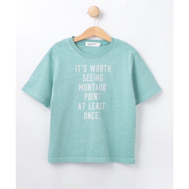 ブルー(091) | 【リンクコーデ可/洗える】ピグメント染め Tシャツ | Dessin