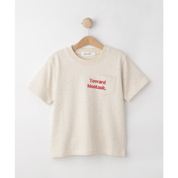アイボリー(004) | 【リンクコーデ可】カラーネップ ポケットTシャツ | Dessin