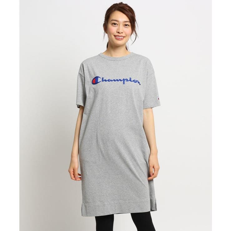 Champion R ロゴ刺繍tシャツワンピース 品番 Wrdw Dessin デッサン のレディースファッション通販 Shoplist ショップリスト