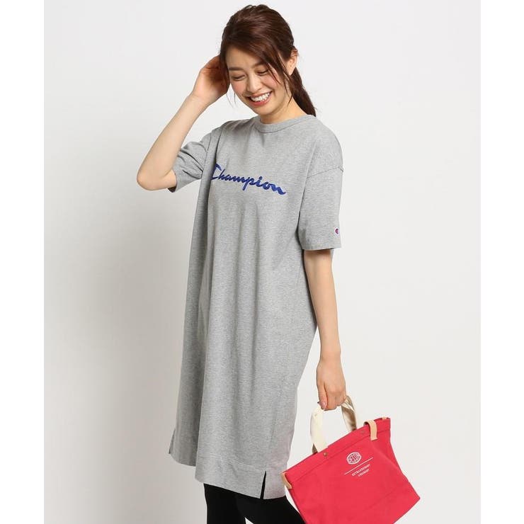 Champion R ロゴ刺繍tシャツワンピース 品番 Wrdw Dessin デッサン のレディースファッション通販 Shoplist ショップリスト